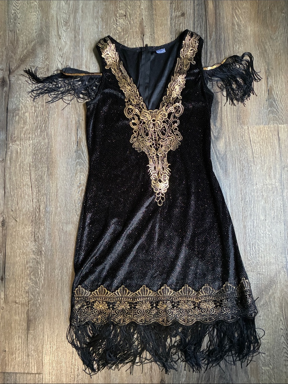 Women's Black Flapper Halloween Custome  from Spirit Size Medium (Dress Only)